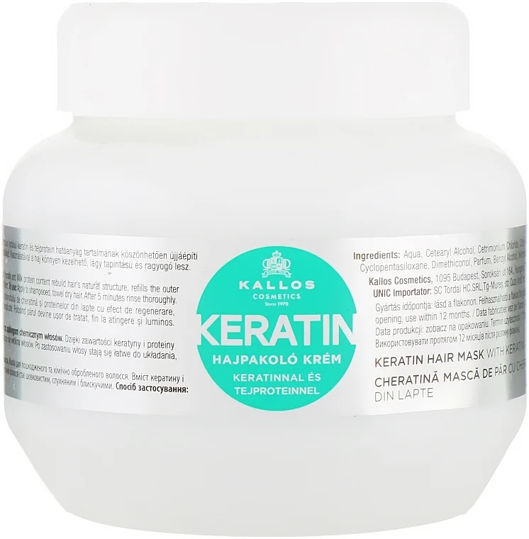 Maschera capelli con cheratina