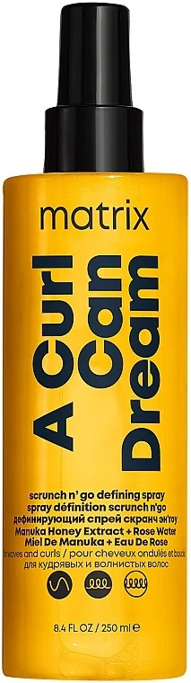 Spray idratante per capelli ricci e ondulati