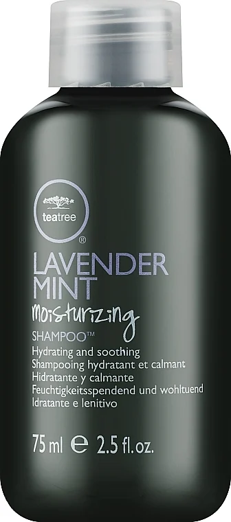 Shampoo con estratto di tea tree, lavanda e menta piperita