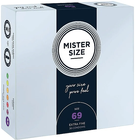 Preservativi in lattice, misura 69, 36 pz