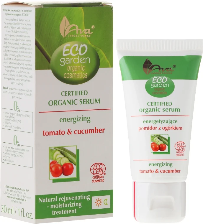 Siero viso agli estratti di pomodoro e cetriolo, 35+