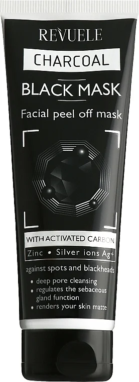 Maschera peel off con carbone attivo