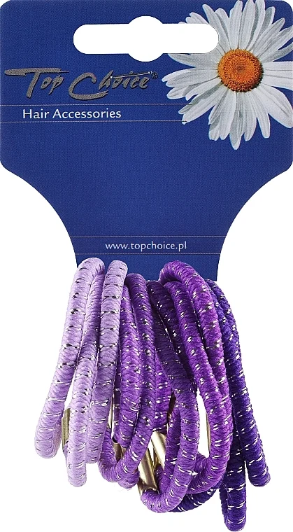 Elastici per capelli 12 pezzi, viola, 21312