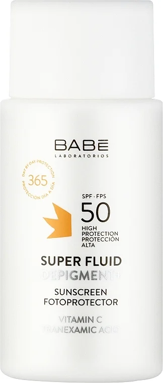 Fluido-depigmentante SPF 50 con acido tranexamico