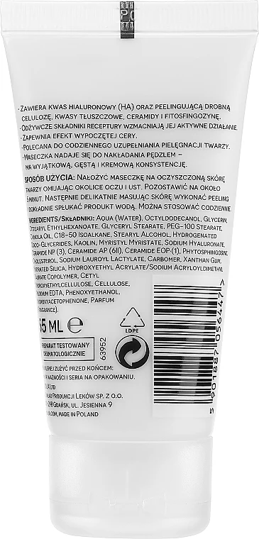Maschera viso con acido ialuronico