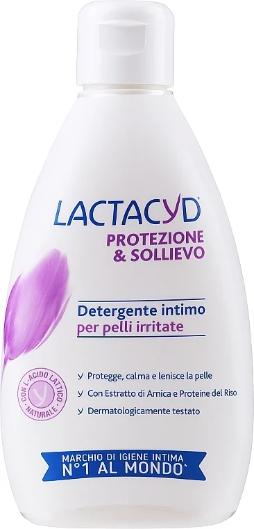 Gel per l'igiene intima con proteine del riso ed estratto di arnica