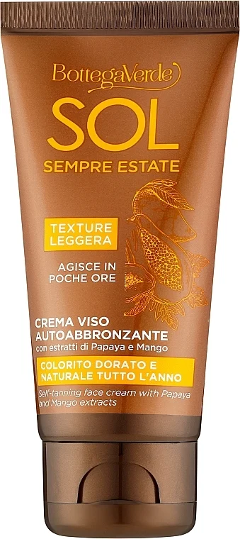 Crema autoabbronzante per il viso