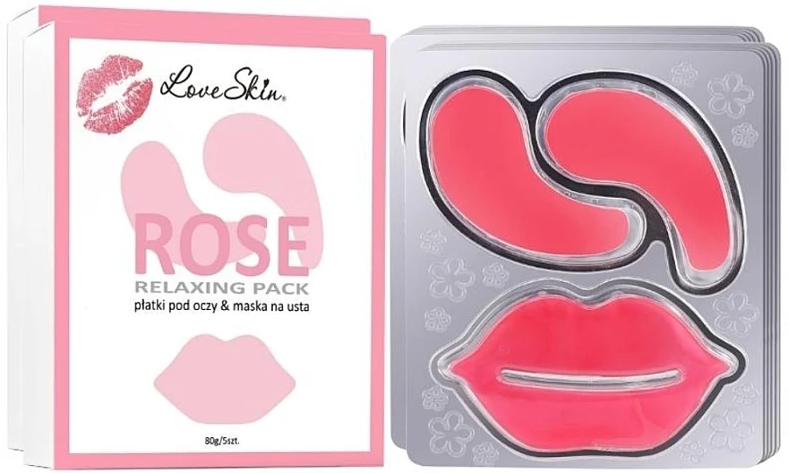 Patch idrogel occhi e labbra, con estratti naturali di rosa