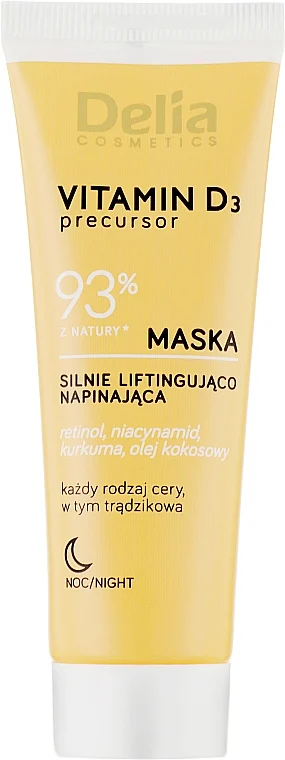 Maschera viso lifting con vitamina D3, da notte