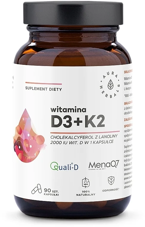 Integratore alimentare "Vitamina D3 2000UI + K2", capsule