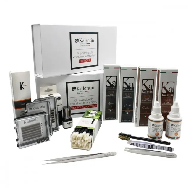 Kalentin Extension Sopracciglia kit Professionale Completo di Tinte