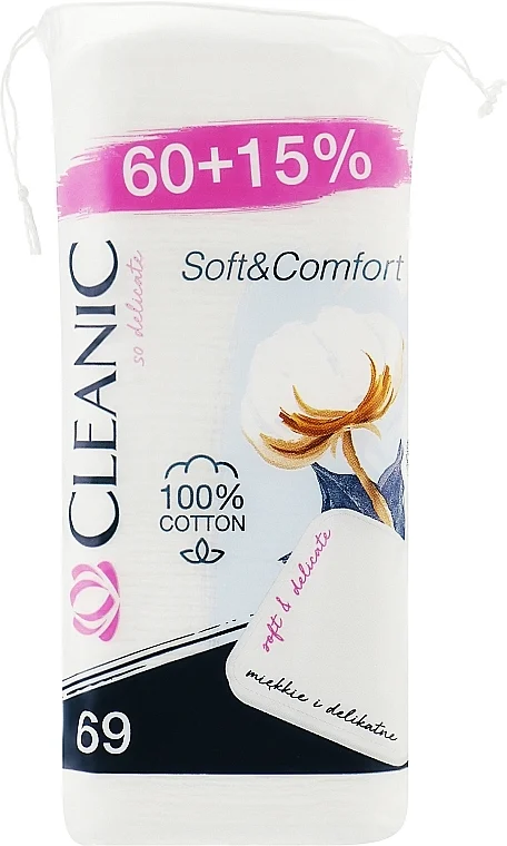 Dischetti cosmetici in cotone, 69 pz.