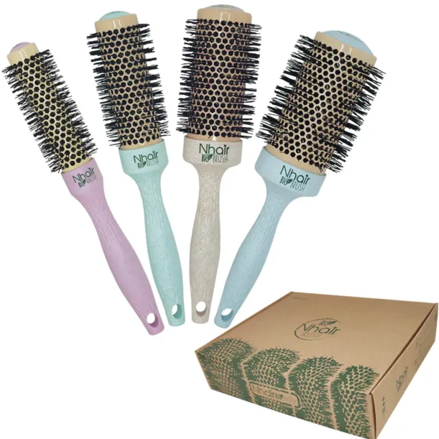 Kit 4 Spazzole Capelli Professionali in Ceramica Bio Nhair Ø 25 - 34 - 44 - 52