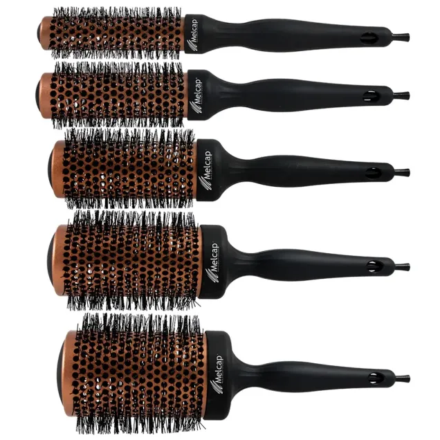 5 Spazzole Termiche per Capelli Tonde in Rame
