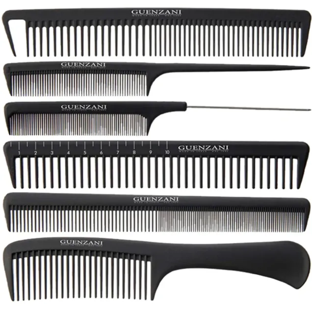 Kit 6 Pettini Capelli in Carbonio Guenzani