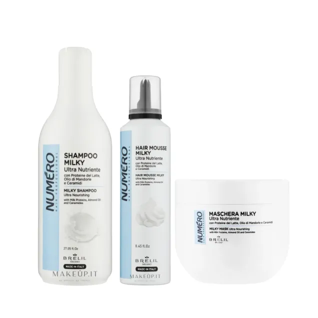 Kit Capelli Ultra Nutriente: Shampoo, Maschera e Schiuma Professionale