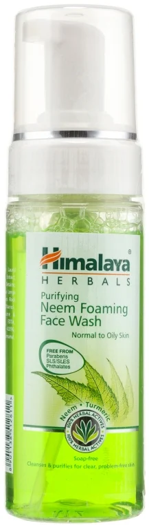 Schiuma detergente e purificante viso al neem