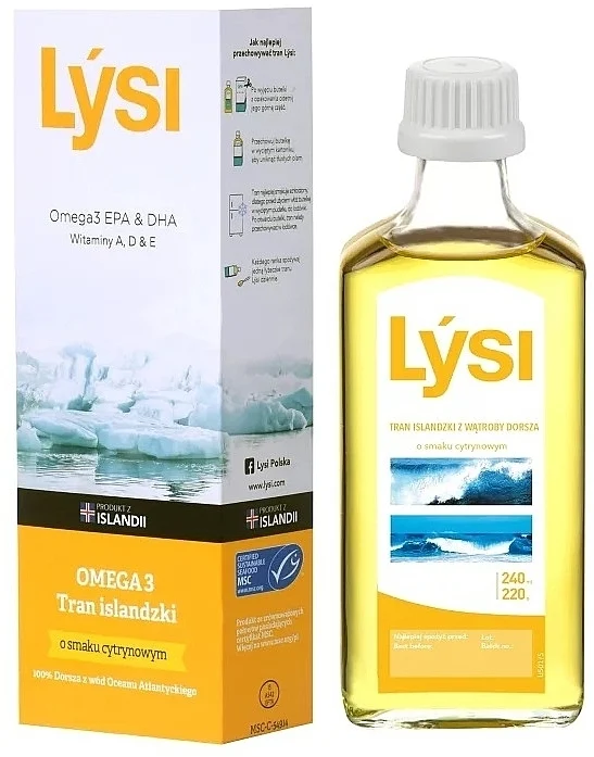 Olio di fegato di merluzzo islandese, gusto agrumato