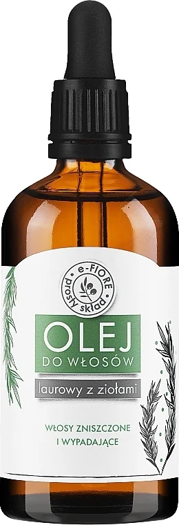 Olio alle erbe per capelli danneggiati e inclini alla caduta