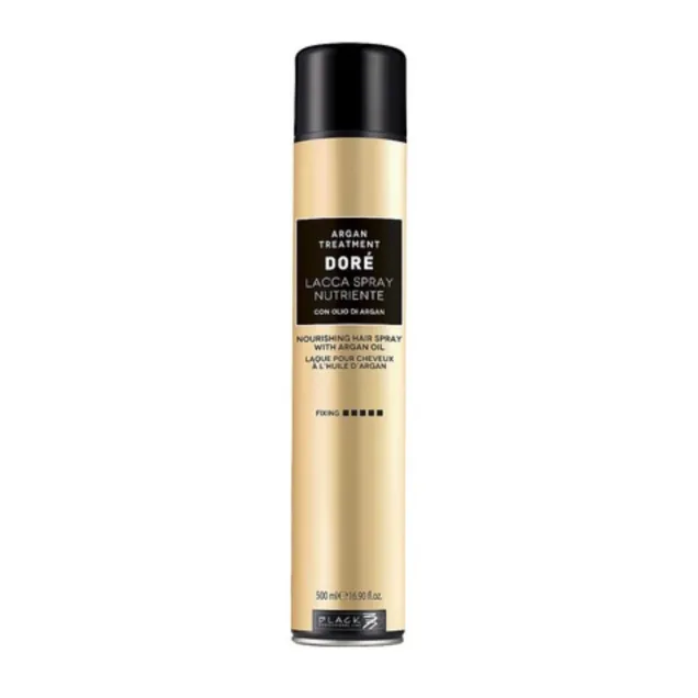 Lacca Capelli Nutriente Argan Fissaggio Forte 500 ml Black Professional