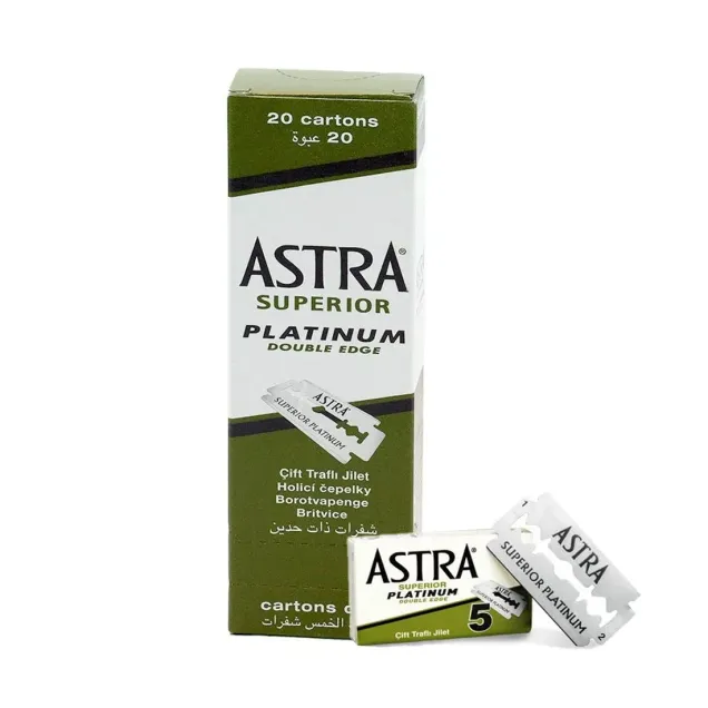 Lamette Astra Platinum per Rasoio da Barba Confezione 100 pz.