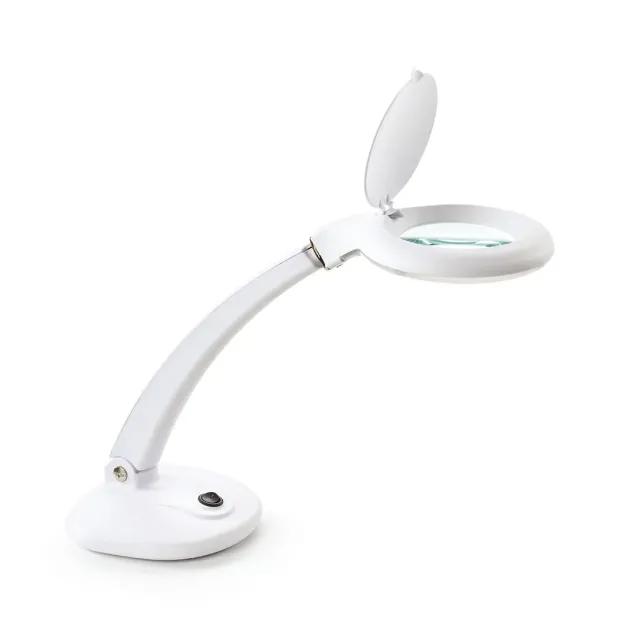 Lampada con Lente di Ingrandimento da Tavolo Luci Led a 5 Diottrie