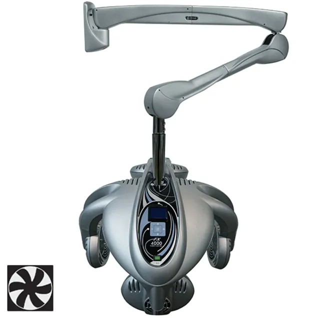 Lampada Infrarossi per Capelli con Braccio a Parete con Ventilazione 1400 Watt Ceriotti FX4000 Argento