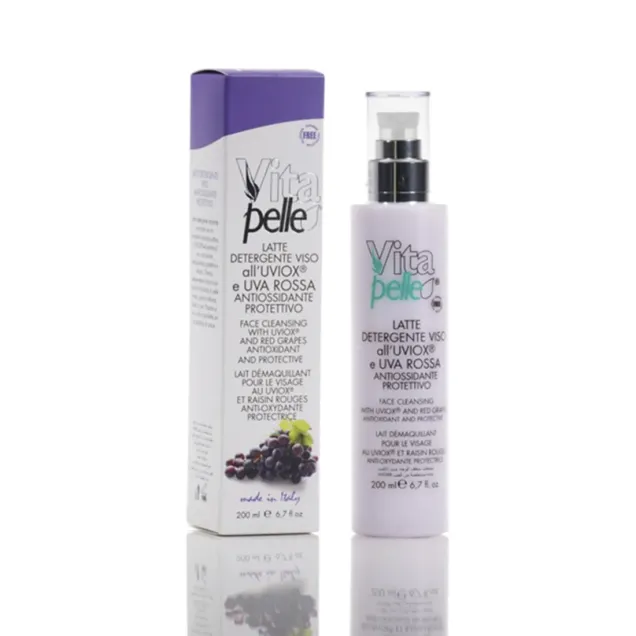 Latte Detergente Viso Uviox e Uva Rossa Vitapelle 200 ml