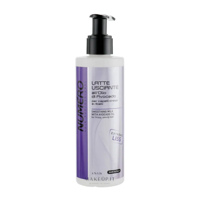 Latte Lisciante per Capelli Crespi Peofessionale Numero Hair 200 ml