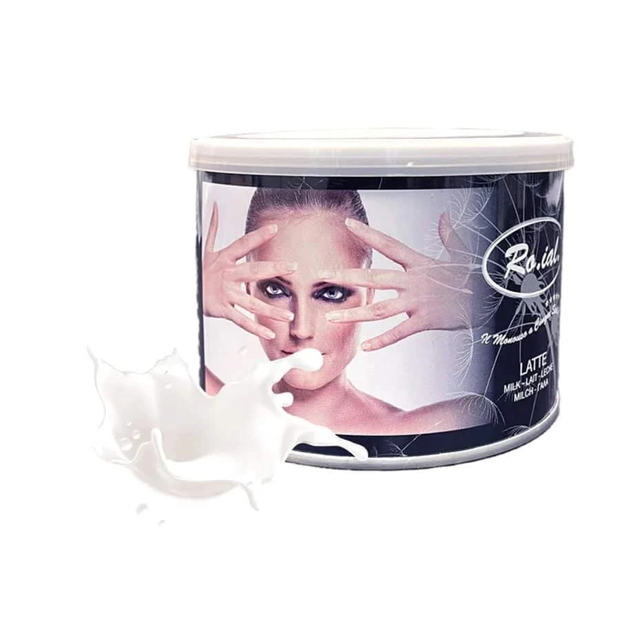 Cera Depilatoria Liposolubile Roial al Latte 400 ml per Ceretta Professionale