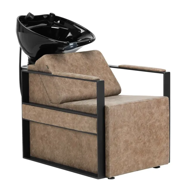 Lavatesta Parrucchiere Nero e Beige Completo di Doccetta NEW