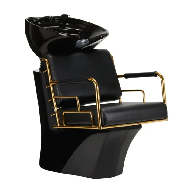 Lavatesta Parrucchiere Professionale Nero e Oro Design Gold