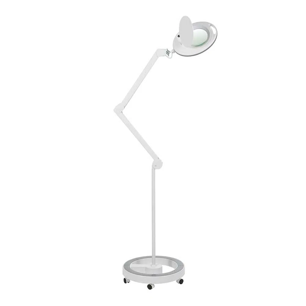 Lampada LED con Lente d’Ingrandimento – 5 Diottrie, Braccio Articolato e Base Stabile