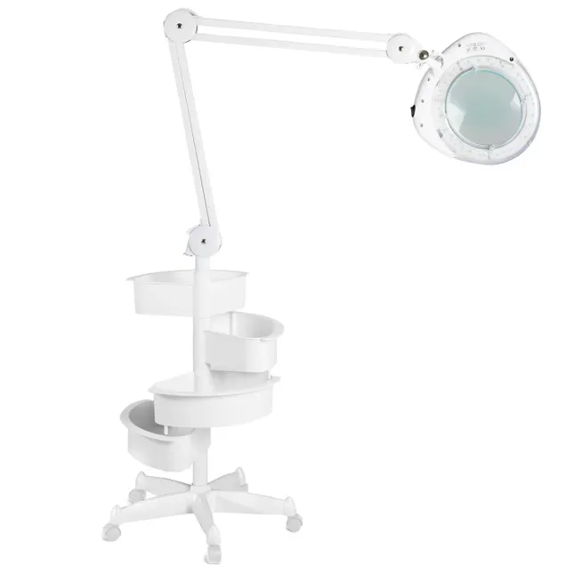 Lente Ingrandimento Professionale 3 Diottrie a Led con Stativo e 4 Cassetti