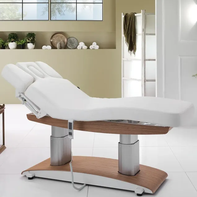 Lettino Estetica Elettrico a 4 Motori in Legno Professionale Wood Spa