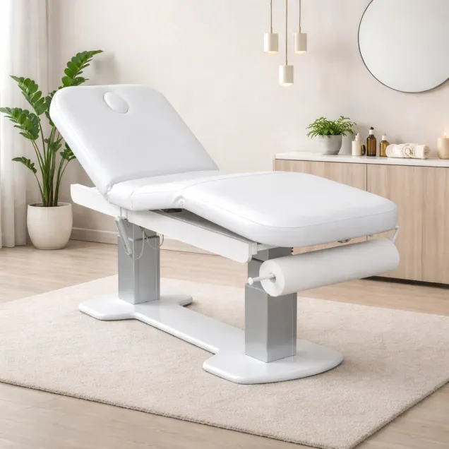 Lettino Estetica Elettrico in Legno Professionale Personalizzabile Made in Italy