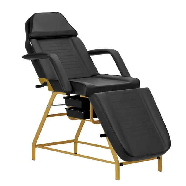 Lettino Estetica Professionale a 3 Snodi Nero e Oro NEW