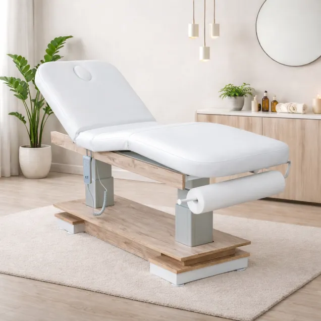 Lettino in Legno Estetica Elettrico Professionale Made in Italy Personalizzabile