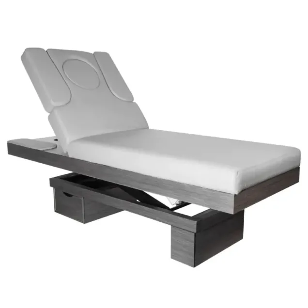 Lettino per Massaggi Elettrico e Riscaldabile con Base Legno 2 Motori