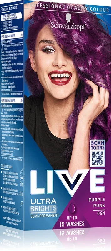 Schwarzkopf LIVE Ultra Brights or Pastel tinta per capelli semipermanente colore 94 Purple Punk