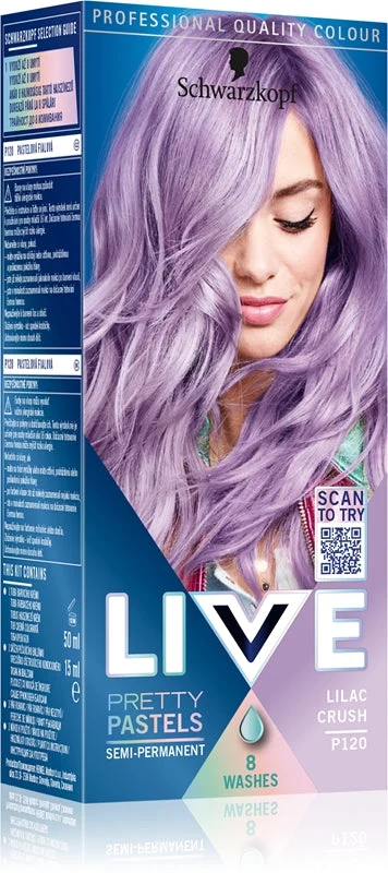 Schwarzkopf LIVE Ultra Brights or Pastel tinta semipermanente per capelli colore 120 Lilac Crush