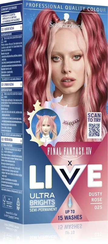 Schwarzkopf LIVE Ultra Brights or Pastel tinta per capelli semipermanente colore 025 Dusty Rose