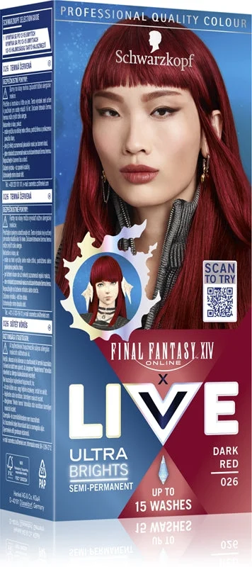 Schwarzkopf LIVE Ultra Brights or Pastel tinta per capelli semipermanente colore 026 Dark Red