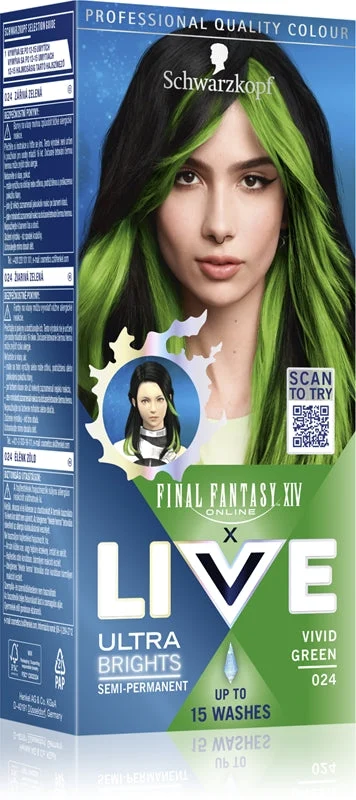 Schwarzkopf LIVE Ultra Brights or Pastel tinta per capelli semipermanente colore 024 Vivid Green