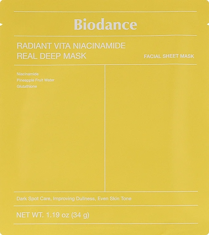 Maschera in idrogel con niacinamide