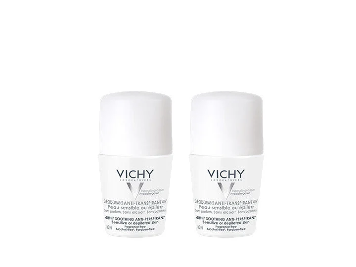 Vichy Deodorante Anti-Traspirante 48h Pelle Sensibile o Depilata Biglia 2x50ml