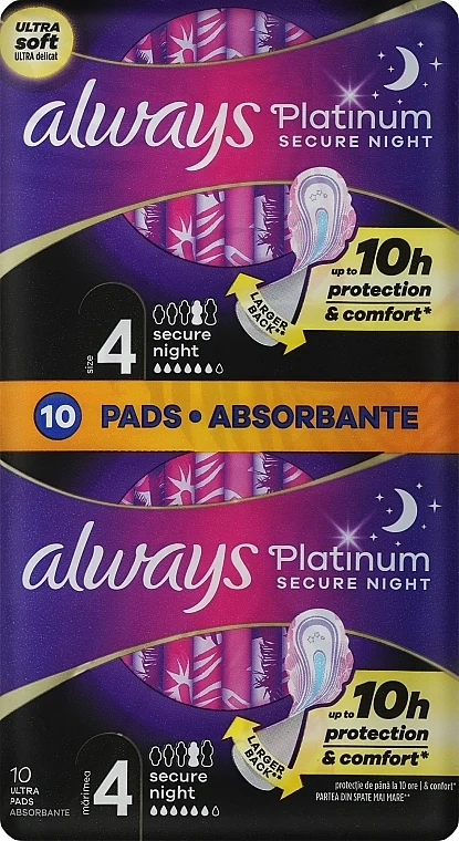 Assorbenti igienici, misura 4, 10 pz