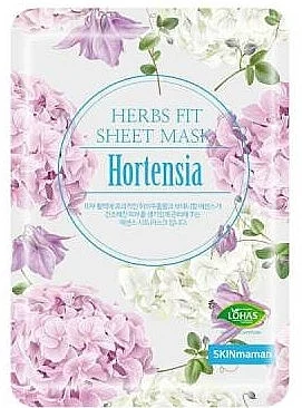 Maschera viso in tessuto con estratto di ortensia