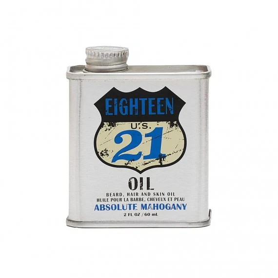 18.21 Man Made  Oil Beard Hair & Skin Oil Absolute Mahogany 60ml - olio uomo multifunzione barba/capelli/corpo