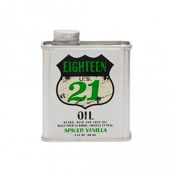 18.21 Man Made Oil Beard Hair & Skin Oil Spiced Vanilla 60ml - olio uomo barba/capelli/corpo